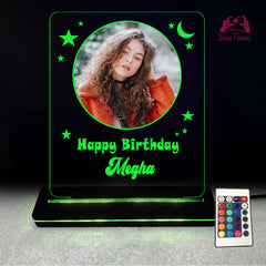 Personalized Birthday Gift Acrylic Led base Lamp single Light & Multi Color with Remote DFL17