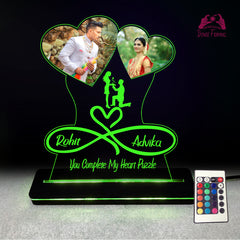 Personalized Gift Acrylic Led base Lamp single Light & Multi Color with Remote DFL14