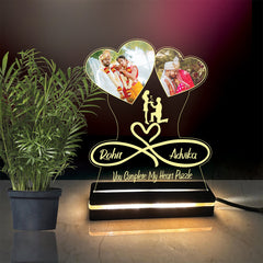 Personalized Gift Acrylic Led base Lamp single Light & Multi Color with Remote DFL14