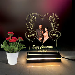 Personalized Gift Acrylic Led base Lamp single Light & Multi Color with Remote DFL16